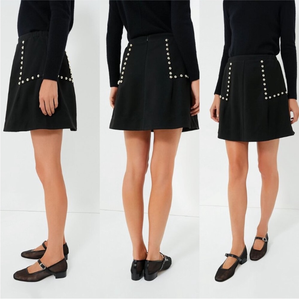 Tuckernuck Black Mini Skirt with Silver Details - Picture 2 of 10